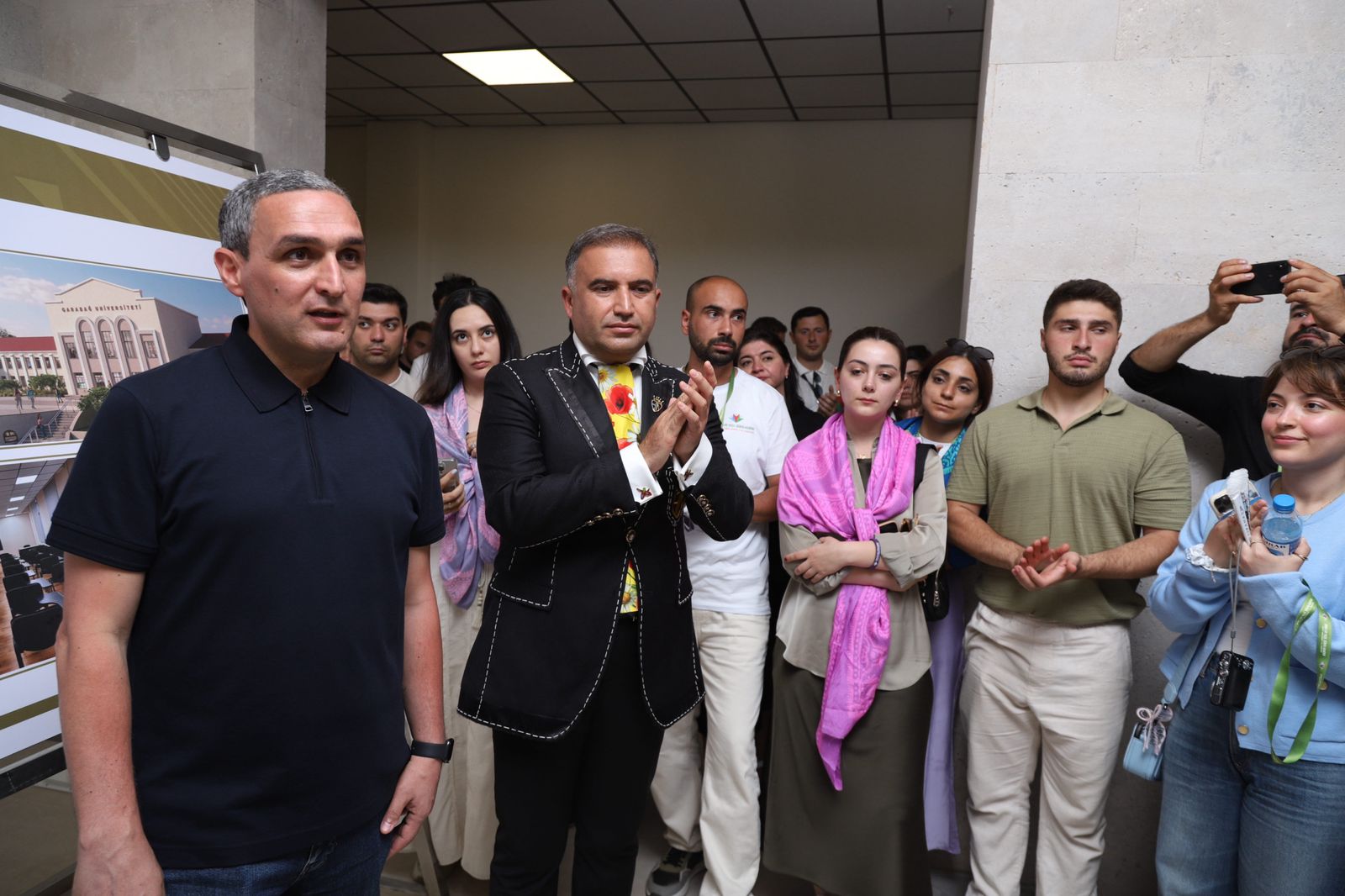 Diaspor Gənclərinin V Yay Düşərgəsi iştirakçıları Xankəndində Qarabağ Universitetində olublar (FOTO)