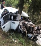 Beyləqanda ağır qəza - Sürücü yaralandı (FOTO)
