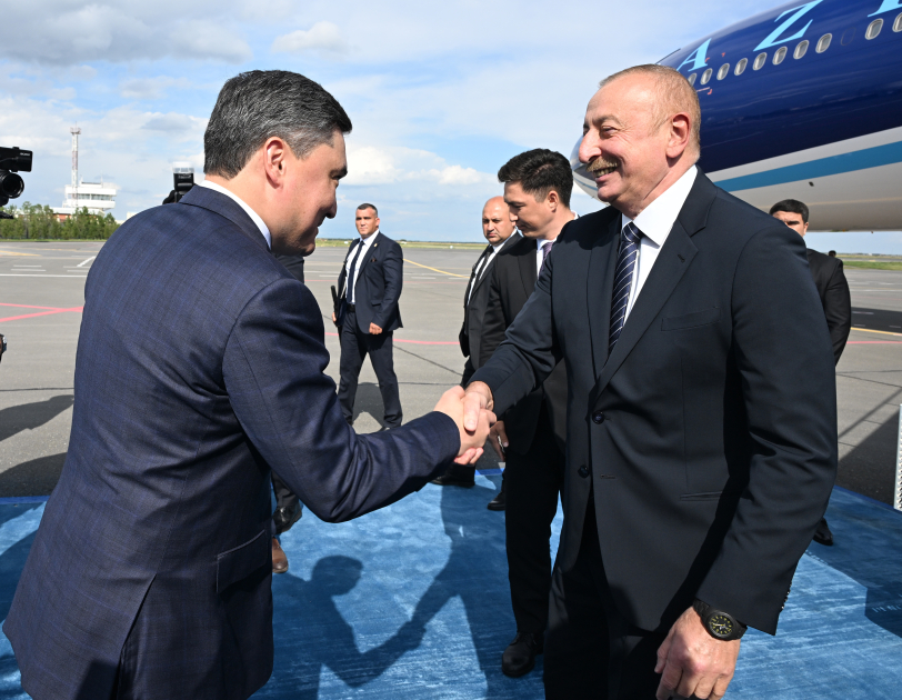 Prezident İlham Əliyev Qazaxıstana səfərə gəlib (FOTO/VİDEO)