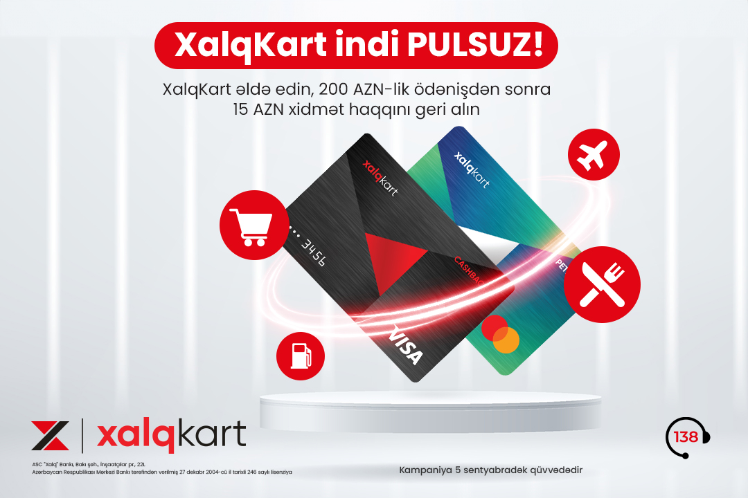 Xalq Bankdan yeni kampaniya - XalqKartı pulsuz əldə edin
