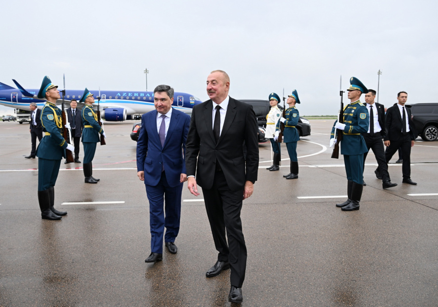 Prezident İlham Əliyevin Qazaxıstana səfəri başa çatıb (FOTO)