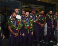 Olimpiya Oyunlarında uğurlu çıxış edən Azərbaycan millisi Vətənə qayıdıb (FOTO/VİDEO)