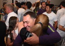 Olimpiya Oyunlarında uğurlu çıxış edən Azərbaycan millisi Vətənə qayıdıb (FOTO/VİDEO)