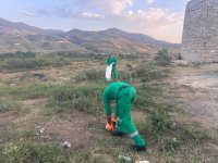 Xocalıda Əsgəran qalasının ətrafının tullantılardan təmizlənməsinə başlanılıb (FOTO)