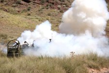 Kərim Vəliyev Azərbaycan-Qazaxıstan təlimlərini izləyib (FOTO)