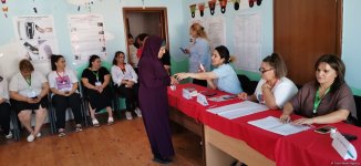 Abşeron rayonunda səsvermədə aktivlik müşahidə olunur (FOTO)