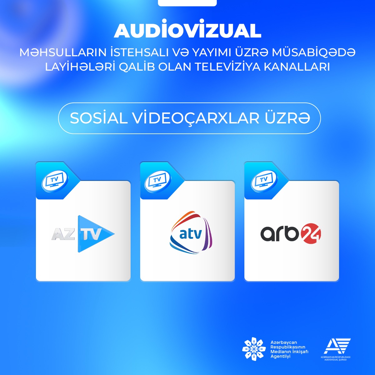 Audiovizual məhsulların istehsalı və yayımı üzrə müsabiqənin nəticələri açıqlandı (FOTO)