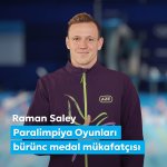 Birinci vitse-prezident Mehriban Əliyeva Paralimpiya Oyunlarında bürünc medal qazanan Raman Saleyi təbrik edib (FOTO)