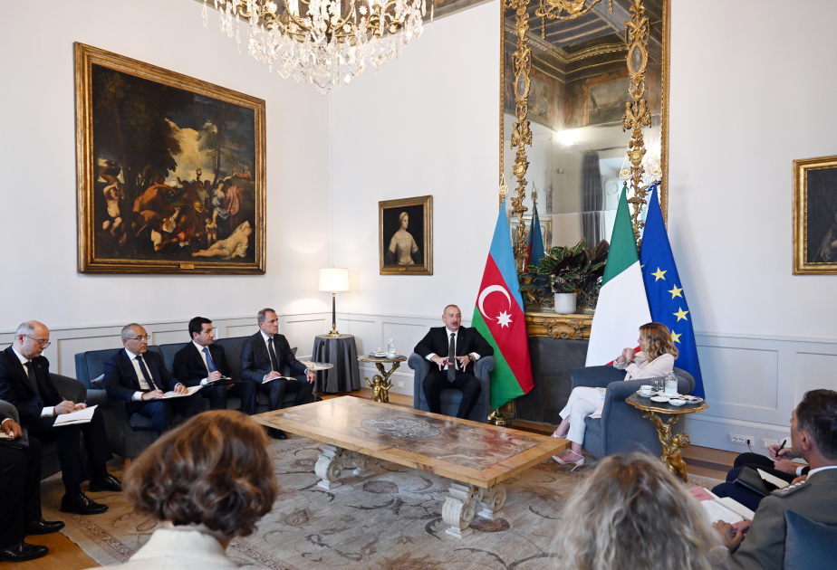 Romada Prezident İlham Əliyevin İtaliya Nazirlər Şurasının sədri Ciorcia Meloni ilə görüşü keçirilib (FOTO) (YENİLƏNİB)