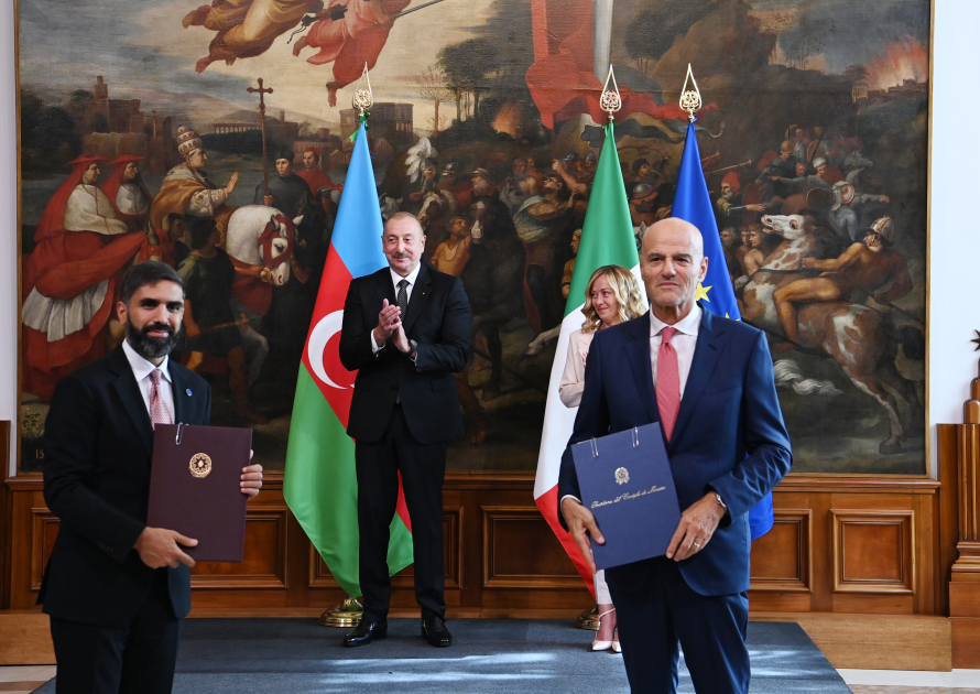 Romada Azərbaycan ilə İtaliya arasında imzalanmış sənədlərin mübadiləsi mərasimi olub (FOTO) (YENİLƏNİB)