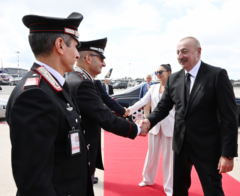 Prezident İlham Əliyevin İtaliyaya işgüzar səfəri başa çatıb (FOTO/VİDEO)