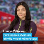 Birinci vitse-prezident Mehriban Əliyeva Paralimpiya Oyunlarında gümüş medal qazanan Lamiyə Vəliyevanı təbrik edib (FOTO)