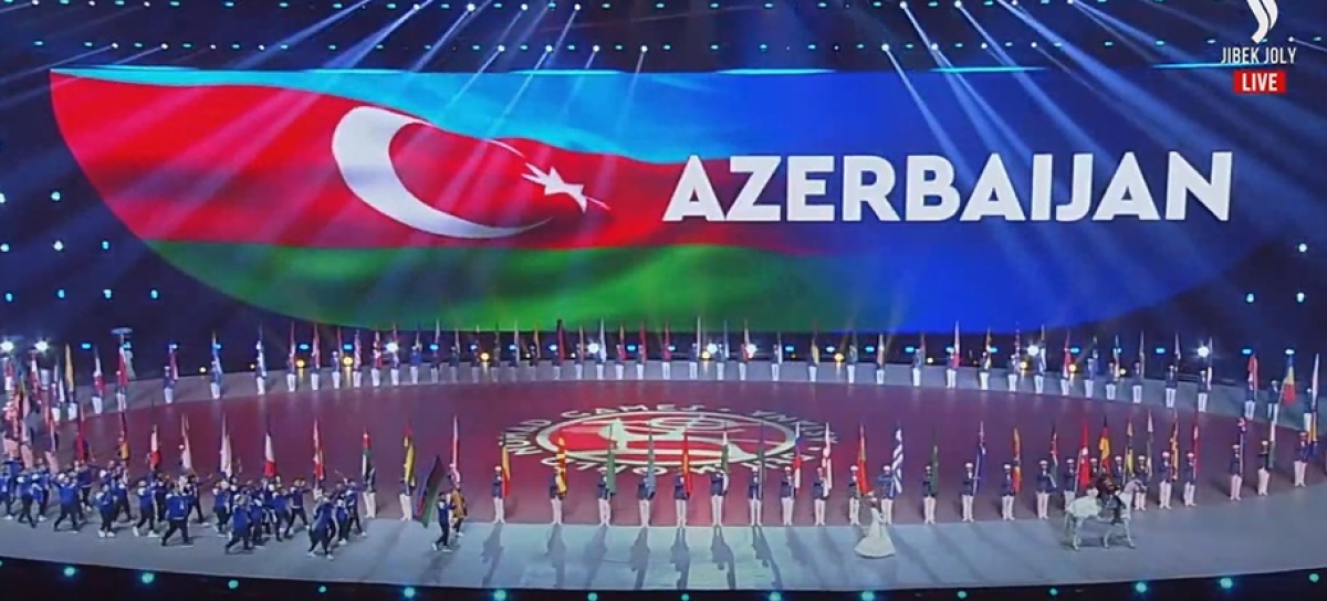 Azərbaycan idmançıları V Dünya Köçəri Oyunlarının açılış mərasimində iştirak ediblər