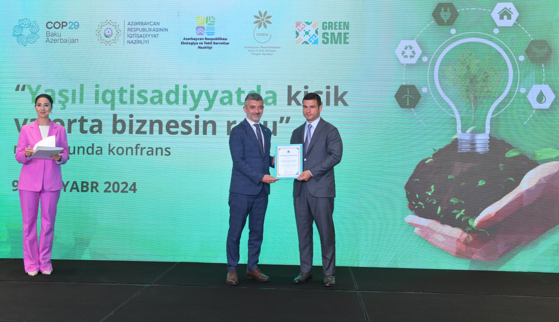 “Yaşıl iqtisadiyyatda kiçik və orta biznesin rolu” mövzusunda konfrans keçirilib (FOTO)