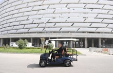 Prezident İlham Əliyev Bakı Olimpiya Stadionunun ərazisində COP29-a hazırlıqla bağlı görülən işlərlə tanış olub (FOTO/VİDEO)