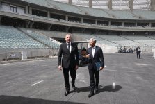 Prezident İlham Əliyev Bakı Olimpiya Stadionunun ərazisində COP29-a hazırlıqla bağlı görülən işlərlə tanış olub (FOTO/VİDEO)