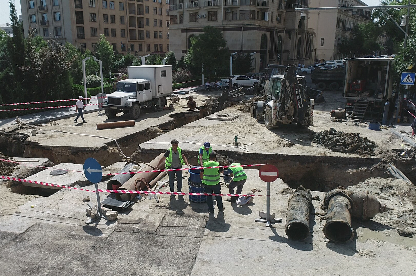 Bakıda yeni su və kanalizasiya layihələri icra olunur (FOTO/VİDEO)
