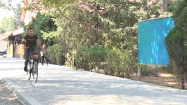 Xudat şəhərində velosiped zolaqları salınır (FOTO)