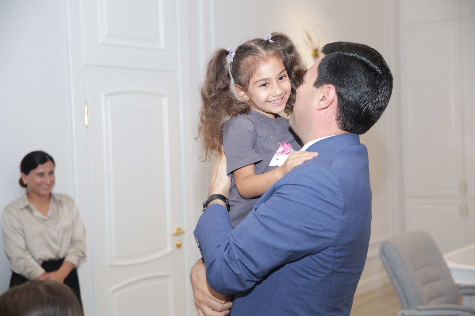 Xaçmazda doğum gününü qeyd edən şəhid övladları ilə görüş keçirilib (FOTO)