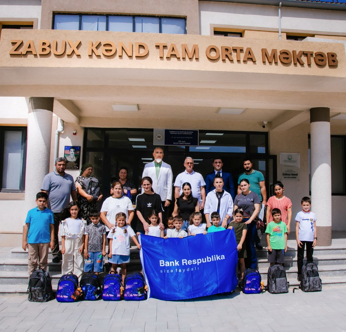 Bank Respublika Laçının Zabux kəndində məktəbliləri sevindirdi (FOTO)