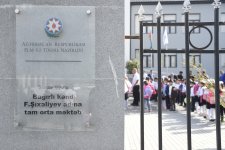 Şamaxının Bağırlı kəndində Heydər Əliyev Fondu tərəfindən inşa olunan yeni məktəb binası istifadəyə verilib (FOTO)