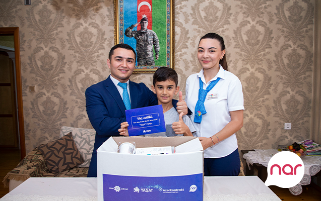 “Nar” YAŞAT Fondu ilə birgə “Bilik Günü” münasibətilə şəhid övladlarını təbrik etdi (FOTO)