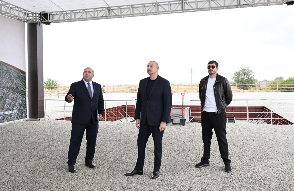Prezident İlham Əliyev Ağdam rayonunun Eyvazxanbəyli kəndinin təməlqoyma mərasimində iştirak edib (YENİLƏNİB) (FOTO/VİDEO)