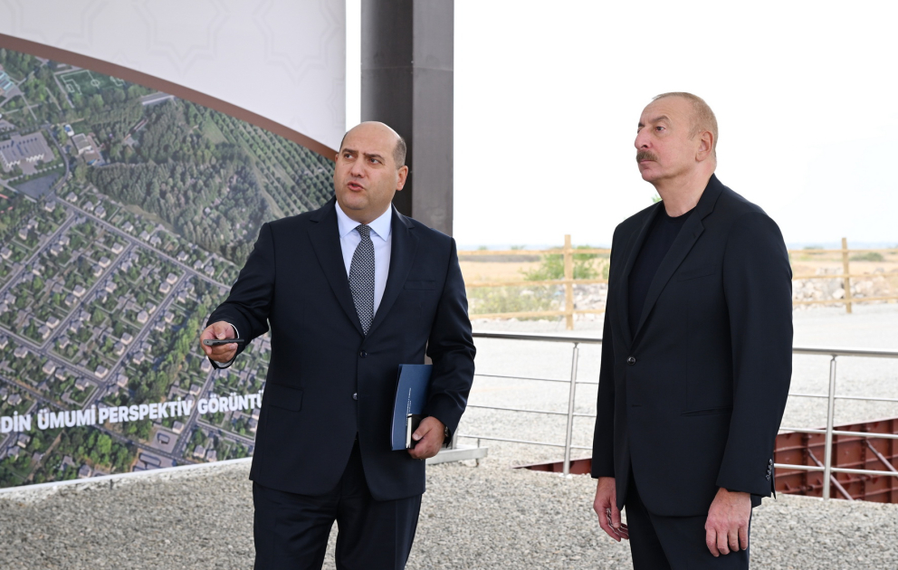 Prezident İlham Əliyev Ağdam rayonunun Eyvazxanbəyli kəndinin təməlqoyma mərasimində iştirak edib (YENİLƏNİB) (FOTO/VİDEO)