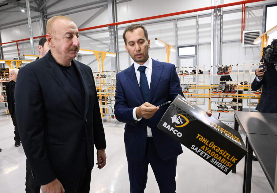 Prezident İlham Əliyev Ağdam Sənaye Parkında görülən işlərlə tanış olub, yeni zavodların açılışlarında iştirak edib (YENİLƏNİB) (FOTO/VİDEO)