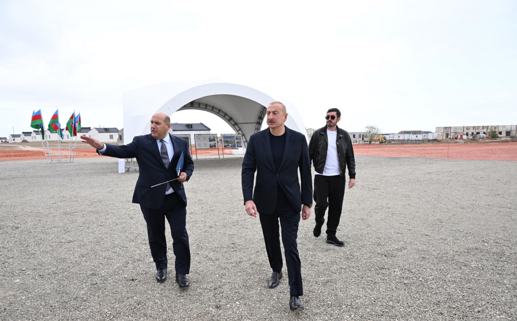 Prezident İlham Əliyev Ağdamın Kəngərli kəndində aparılan bərpa işləri ilə tanış olub (YENİLƏNİB) (FOTO/VİDEO)