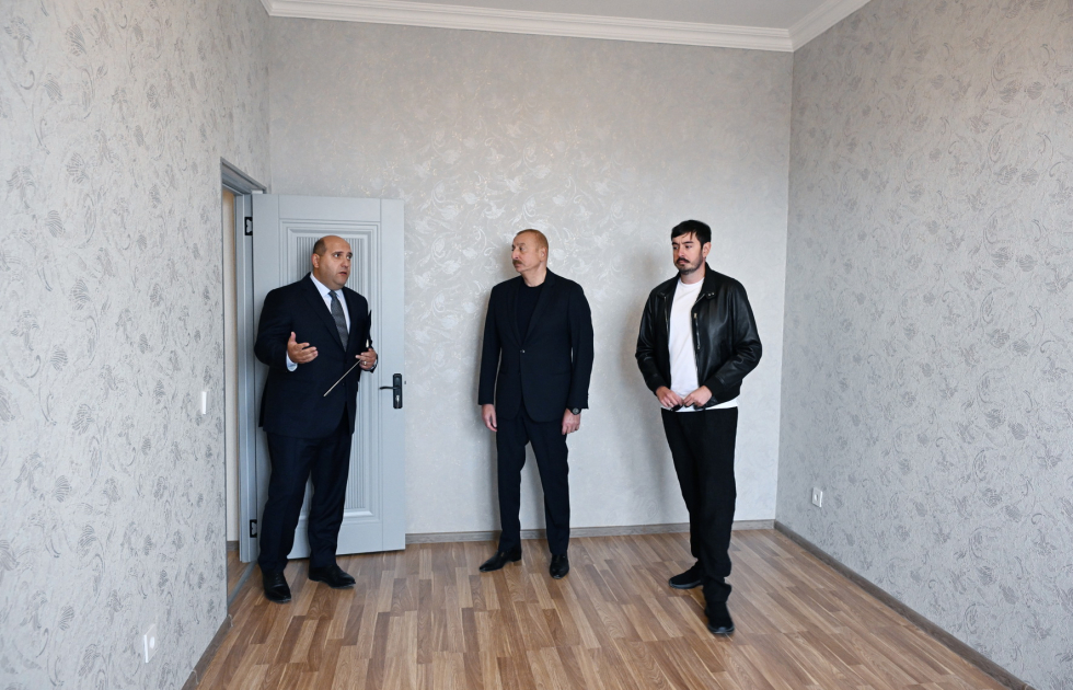 Prezident İlham Əliyev Ağdamın Kəngərli kəndində aparılan bərpa işləri ilə tanış olub (YENİLƏNİB) (FOTO/VİDEO)