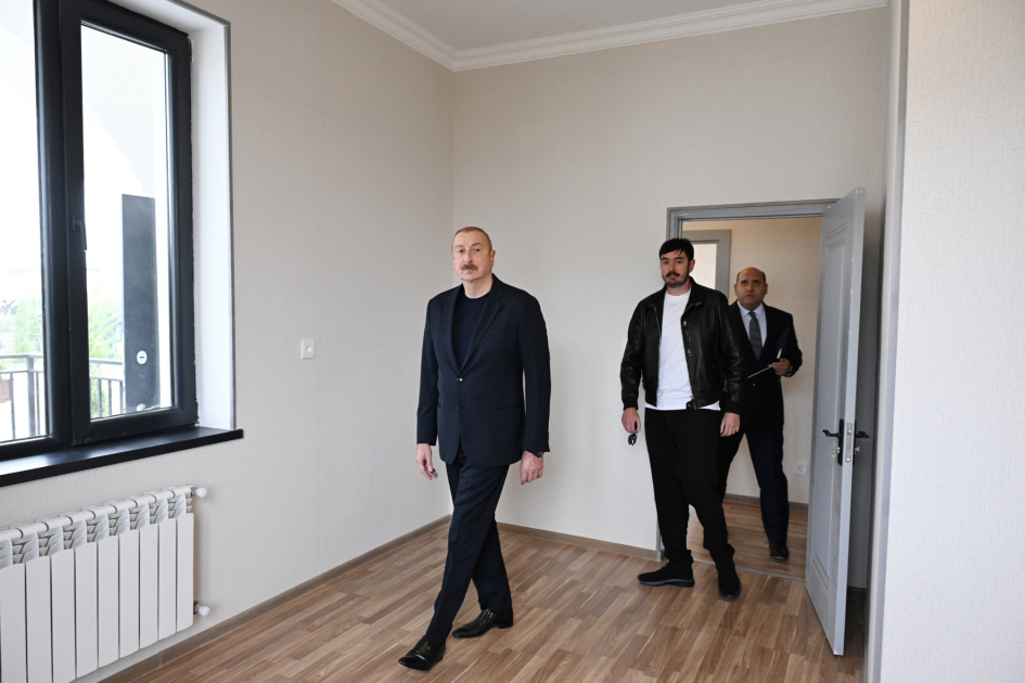Prezident İlham Əliyev Ağdamın Kəngərli kəndində aparılan bərpa işləri ilə tanış olub (YENİLƏNİB) (FOTO/VİDEO)