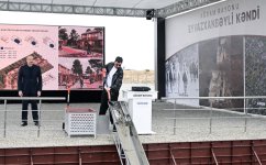 Prezident İlham Əliyev Ağdam rayonunun Eyvazxanbəyli kəndinin təməlqoyma mərasimində iştirak edib (YENİLƏNİB) (FOTO/VİDEO)