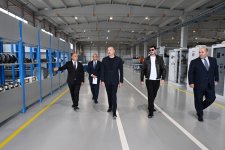 Prezident İlham Əliyev Ağdam Sənaye Parkında görülən işlərlə tanış olub, yeni zavodların açılışlarında iştirak edib (YENİLƏNİB) (FOTO/VİDEO)