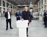 Prezident İlham Əliyev Ağdam Sənaye Parkında görülən işlərlə tanış olub, yeni zavodların açılışlarında iştirak edib (YENİLƏNİB) (FOTO/VİDEO)