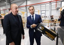 Prezident İlham Əliyev Ağdam Sənaye Parkında görülən işlərlə tanış olub, yeni zavodların açılışlarında iştirak edib (YENİLƏNİB) (FOTO/VİDEO)