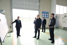 Prezident İlham Əliyev Ağdam Sənaye Parkında görülən işlərlə tanış olub, yeni zavodların açılışlarında iştirak edib (YENİLƏNİB) (FOTO/VİDEO)