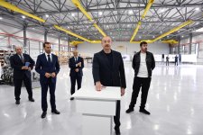 Prezident İlham Əliyev Ağdam Sənaye Parkında görülən işlərlə tanış olub, yeni zavodların açılışlarında iştirak edib (YENİLƏNİB) (FOTO/VİDEO)