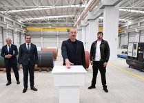 Prezident İlham Əliyev Ağdam Sənaye Parkında görülən işlərlə tanış olub, yeni zavodların açılışlarında iştirak edib (YENİLƏNİB) (FOTO/VİDEO)