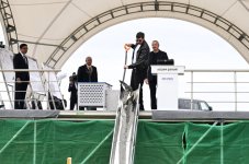 Prezident İlham Əliyev Ağdam şəhərində “İmarət” stadionunun təməlini qoyub (YENİLƏNİB) (FOTO/VİDEO)