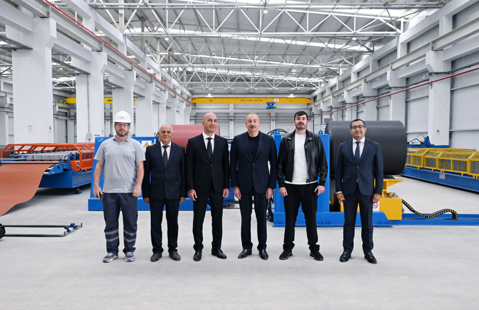 Prezident İlham Əliyev Ağdam Sənaye Parkında görülən işlərlə tanış olub, yeni zavodların açılışlarında iştirak edib (YENİLƏNİB) (FOTO/VİDEO)
