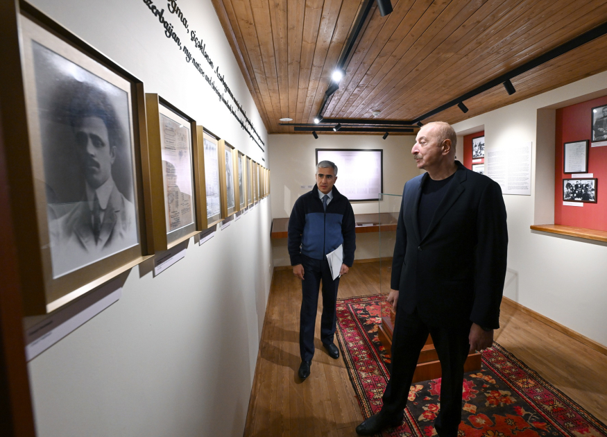Prezident İlham Əliyev Şuşada Üzeyir Hacıbəylinin ev-muzeyinin bərpadan sonra açılışında iştirak edib (YENİLƏNİB) (FOTO/VİDEO)