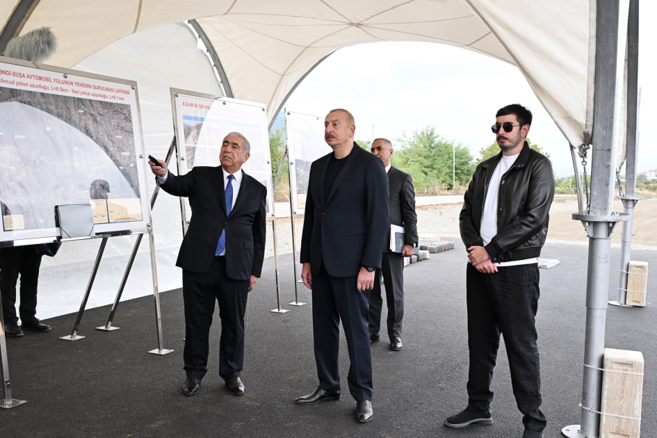 Prezident İlham Əliyev Ağdam-Əsgəran-Xocalı-Xankəndi avtomobil yolunda aparılan işlərlə tanış olub (YENİLƏNİB) (FOTO/VİDEO)