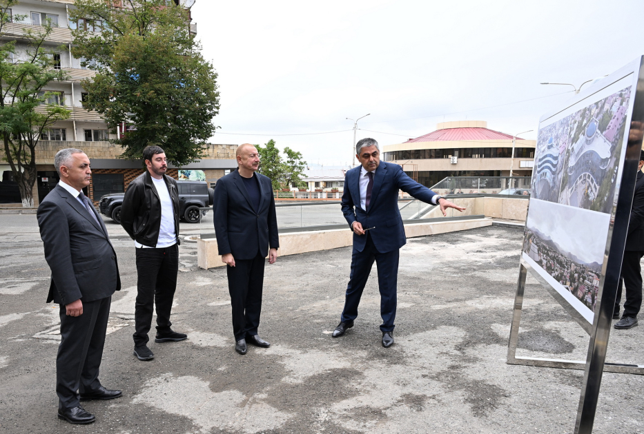 Prezident İlham Əliyev Xankəndi şəhərində “Bulud” hotelində aparılan təmir-bərpa işləri ilə tanış olub (YENİLƏNİB) (FOTO/VİDEO)