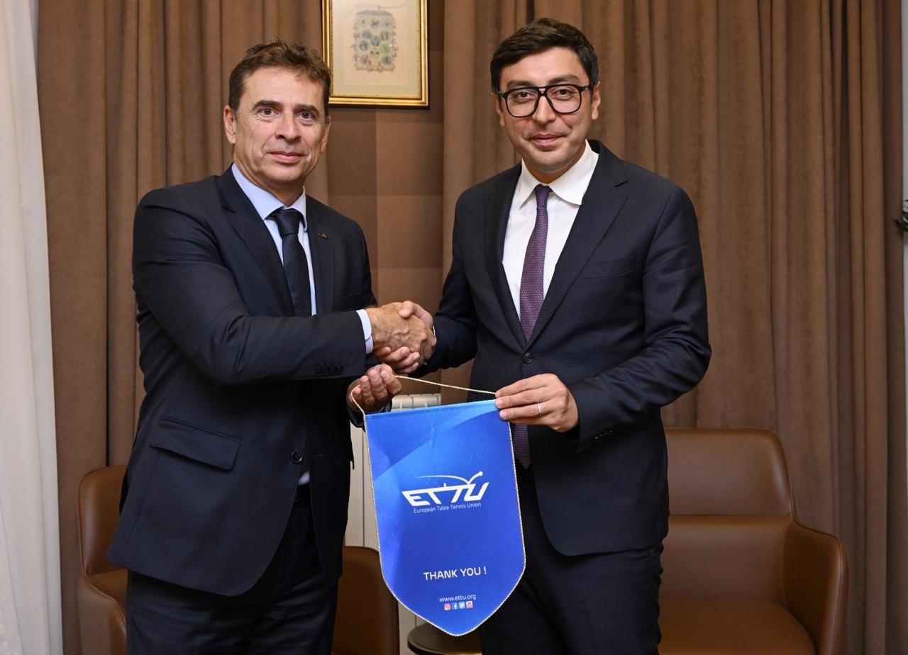 Fərid Qayıbov Avropa Stolüstü Tennis Birliyinin icraçı prezidenti ilə görüşüb (FOTO)