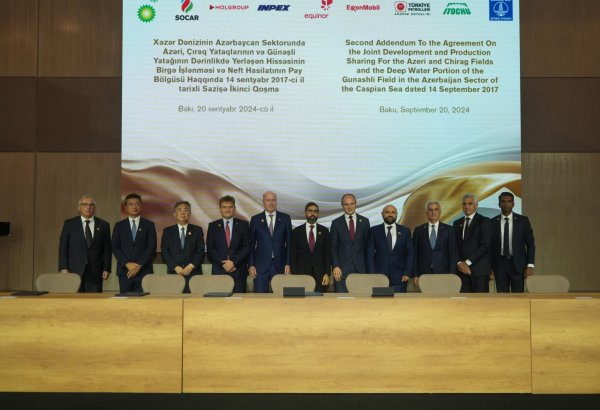 “Azəri-Çıraq-Dərinsulu Günəşli”dən sərbəst təbii qaz hasilatı haqqında saziş imzalanıb (FOTO)