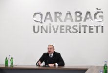 Prezident İlham Əliyev Qarabağ Universitetinin təmirdən sonra açılışında iştirak edib (FOTO/VİDEO) (YENİLƏNİB-4)