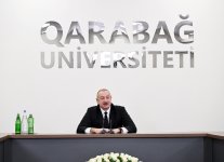 Prezident İlham Əliyev Qarabağ Universitetinin təmirdən sonra açılışında iştirak edib (FOTO/VİDEO) (YENİLƏNİB-4)