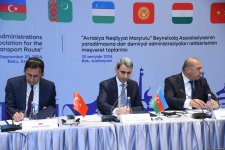 "Avrasiya Nəqliyyat Marşrutu" Beynəlxalq Assosiasiyasının yaradılması ilə bağlı ilə bağlı konsultativ görüşün nəticələri üzrə protokol imzalanıb (FOTO)