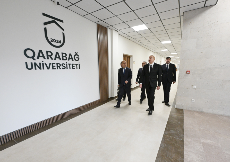 Prezident İlham Əliyev Qarabağ Universitetinin təmirdən sonra açılışında iştirak edib (FOTO/VİDEO) (YENİLƏNİB-4)